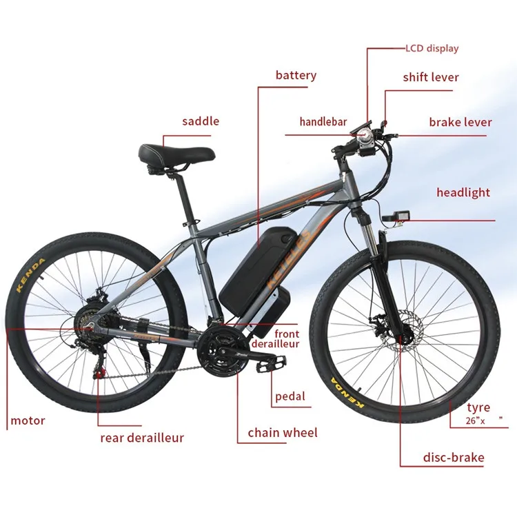 K820 EU Stock  1000W Motor 17.5AH Lithium Battery MTB Electric Bike Mountain E-Bike 29