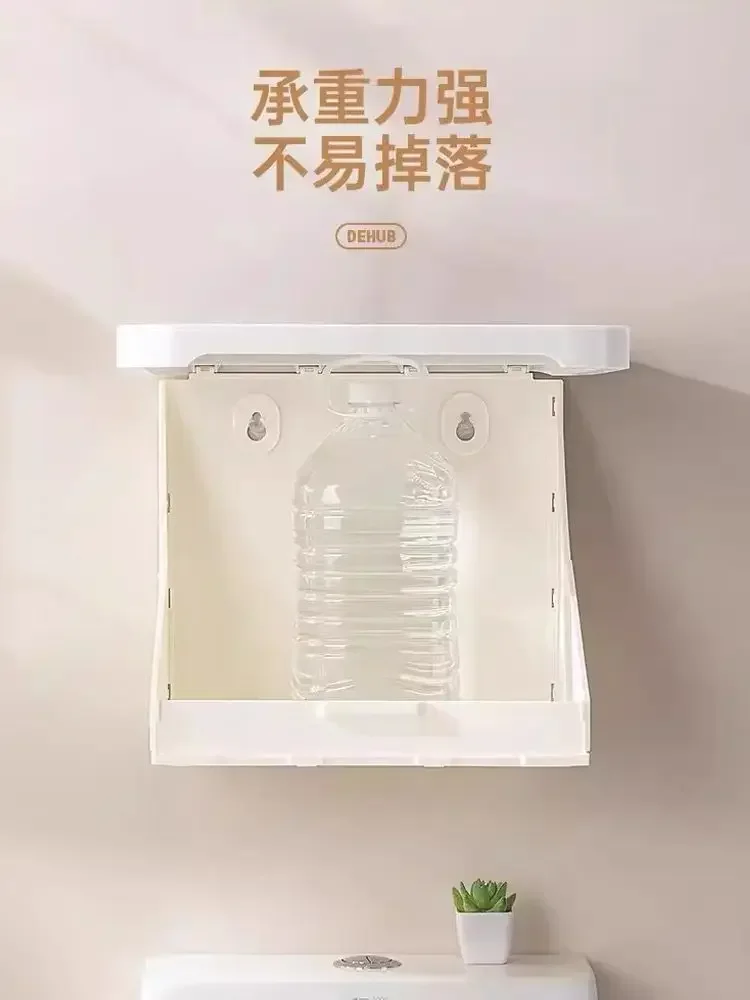 Bathroom mural storage box, put clothes artifact, waterproof, non-punching wall hanging, folding storage rack