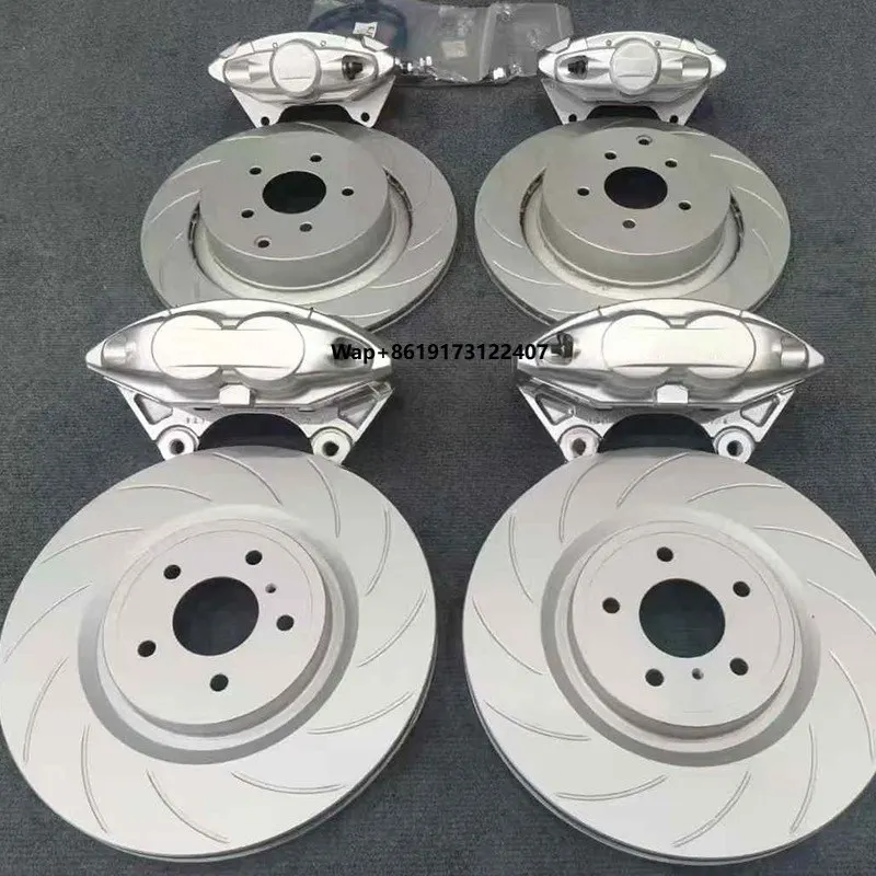 Car Brake Calipers Front 4 Pot and Rear 2 Pot Brake Upgrade Systems for Infiniti Q50L G37S G35 Fx35 Fx37 Qx60 Big Brake Kit
