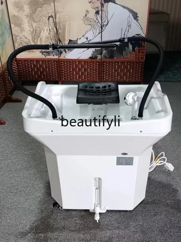 

ss D Mobile head therapy machine fumigation water circulation head therapy hair care shampoo basin massage bed shampoo basin