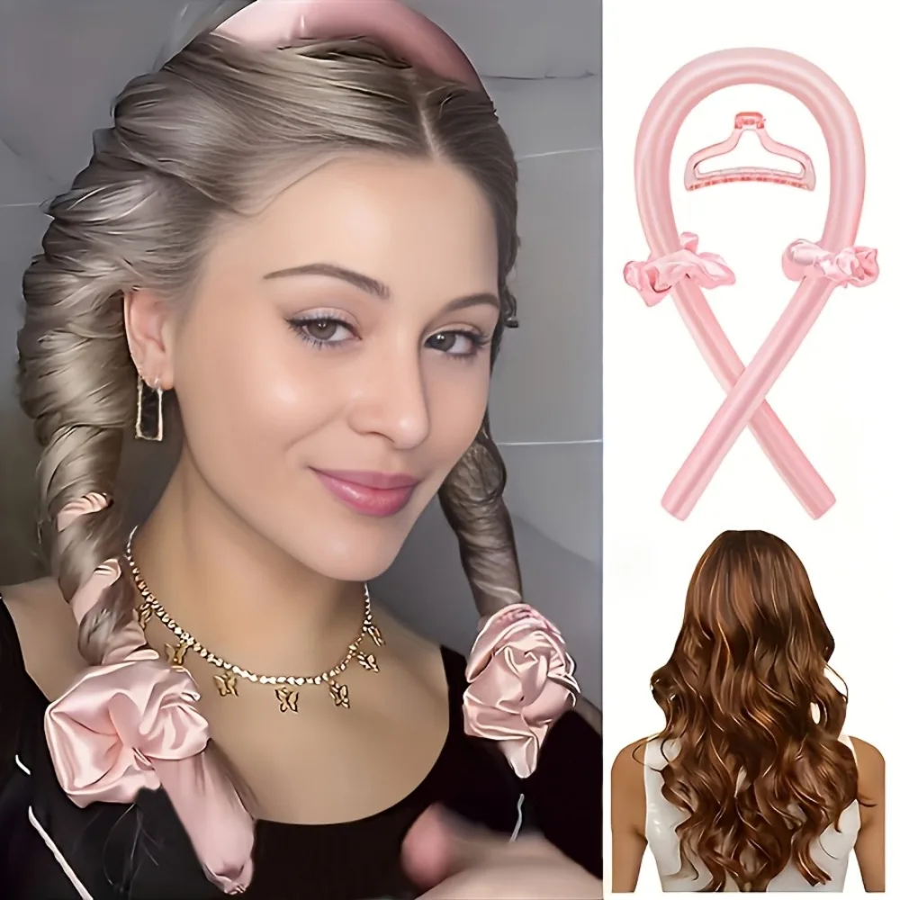 Heatless curl set - night curling iron - gentle heatless curling iron with headband