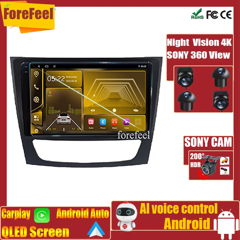 Car Android for Mercedes Benz E-class W211 E200 E220 E300 E350 E240 CLS 2002 - 2010 Navigation Monitor 7862 Screen video Player