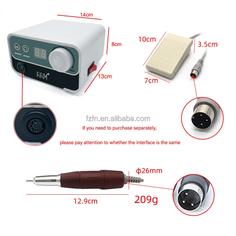Micro Motor Nail Drill Equipment 35000rpm Nail E File Drilling Dental Jewelry Polisher Machine