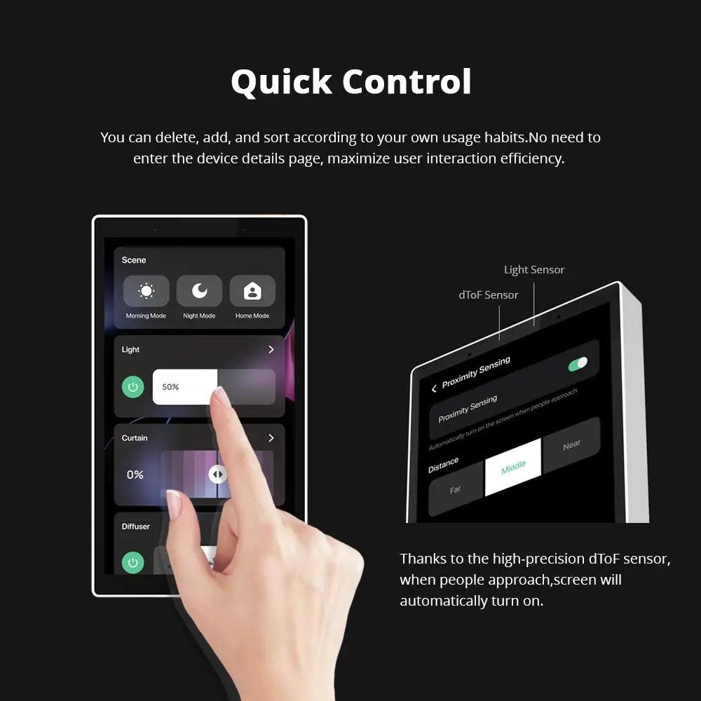 Zemismart Tuya WiFi Smart Central Control Panel US Touch Screen da 5 pollici Zigbee BLE multimodale Gateway Alexa Voice Control