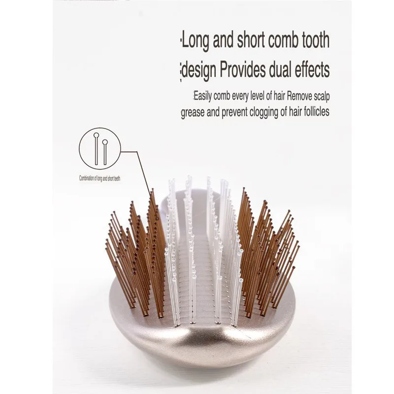 Popular Hair-Smoothing Head Meridian Massage Scalp Cleaning Care Comb, Dual-Use For Wet And Dry, Portable Professional