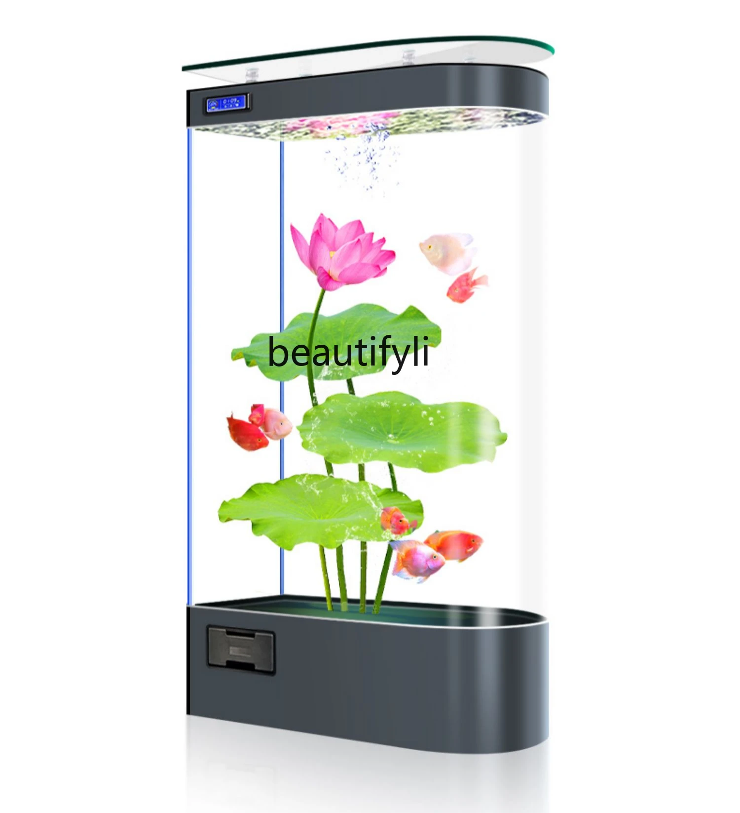 

New living room household explosion-proof glass fish tank aquarium entrance screen partition bullet goldfish tank