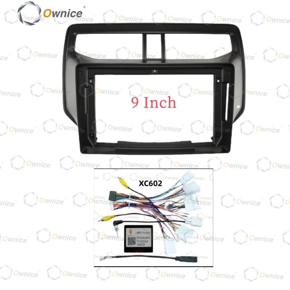 Ownice 9 Inch Car Frame Fascia Adapter Android Radio Dash Fitting Panel Kit for Toyota Rush 2017 2018 -2020 Harness Wire Canbus