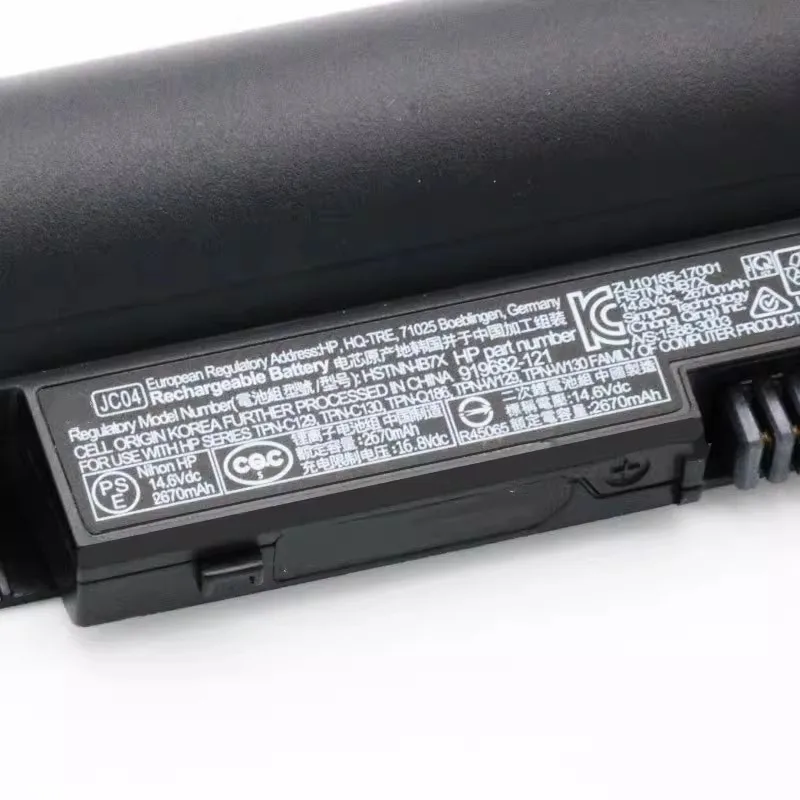 Upgrade New 14.6V 41.6Wh JC04 HSTNN-LB7W Laptop Battery for HP TPN-W129 W130 Q186 C129 C130 JC03 240 G6 245 G6 250 G6 255