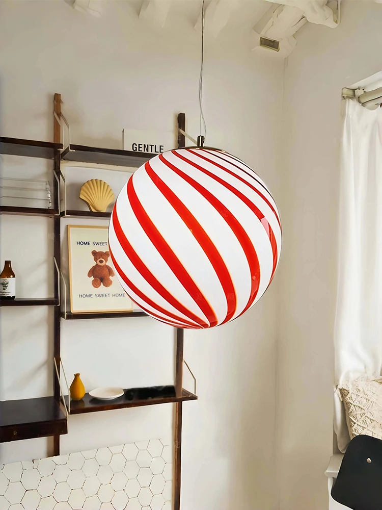 Modern Candy Ball LED Art Chandelier Lollipop Pendant Light for Kids Room Bedroom Living Dining Room Shop Decor Hanging Lamp