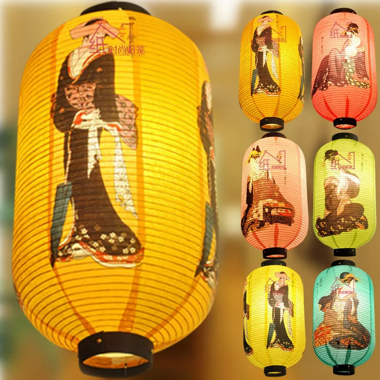 Chinese New Year Decor Japanese maid Lantern White Gourd Japanese Lantern Restaurant lantern decoration hanging lampshade