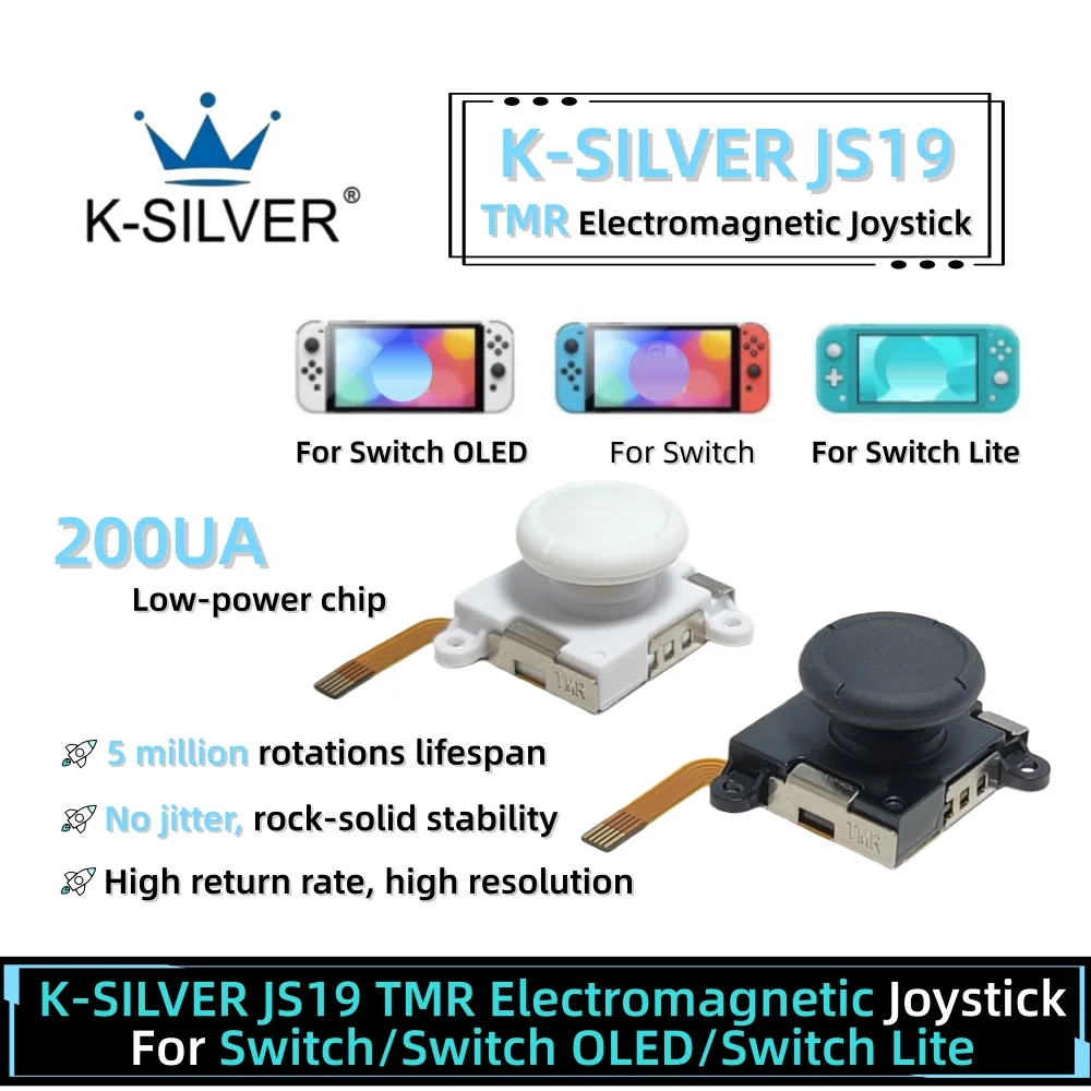 

Replacement TMR Joystick for Nintendo Switch Electromagne Joystick 3D Analog Thumb Stick for Switch Lite/OLED Joycon Controller