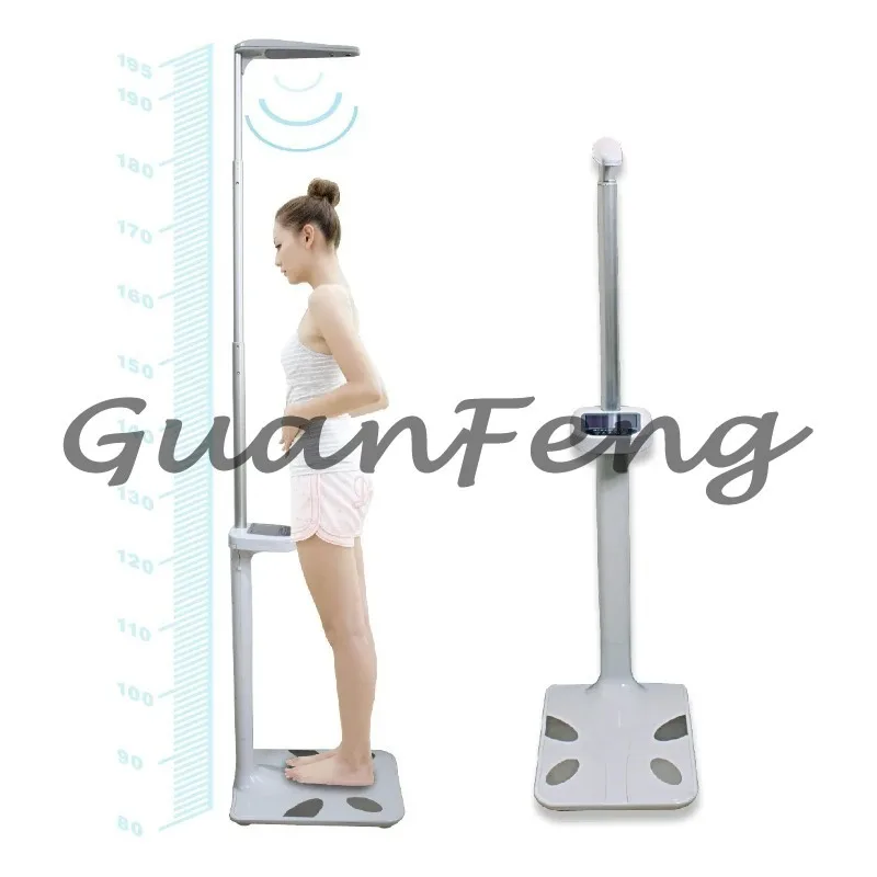 Ultrasonic Digital Height and Weight Meter, 200KG Capacity BMI Body Fat Analyzer