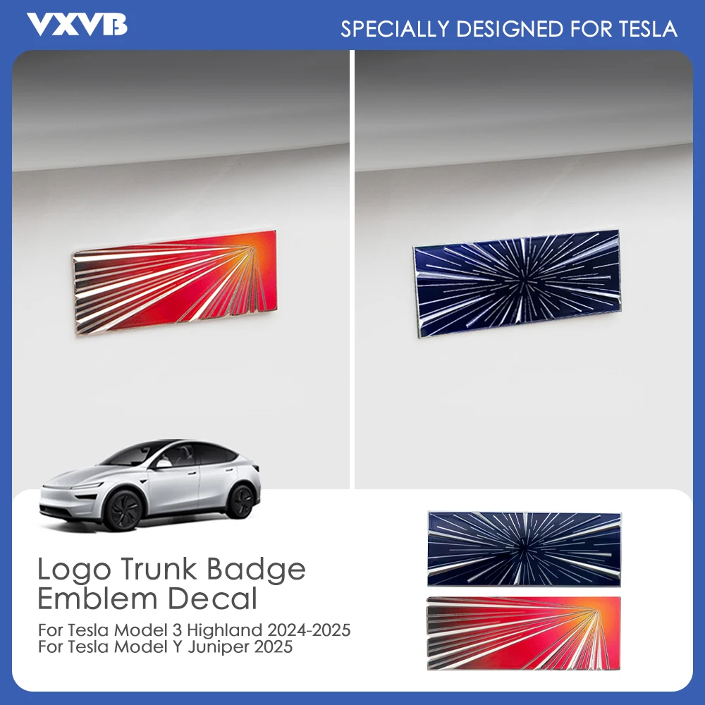 

Логотип космического туннеля, эмблема, наклейки, значок багажника для Tesla Model Y Juniper 2025 Model 3 Highland 2024 2025, автомобильные аксессуары