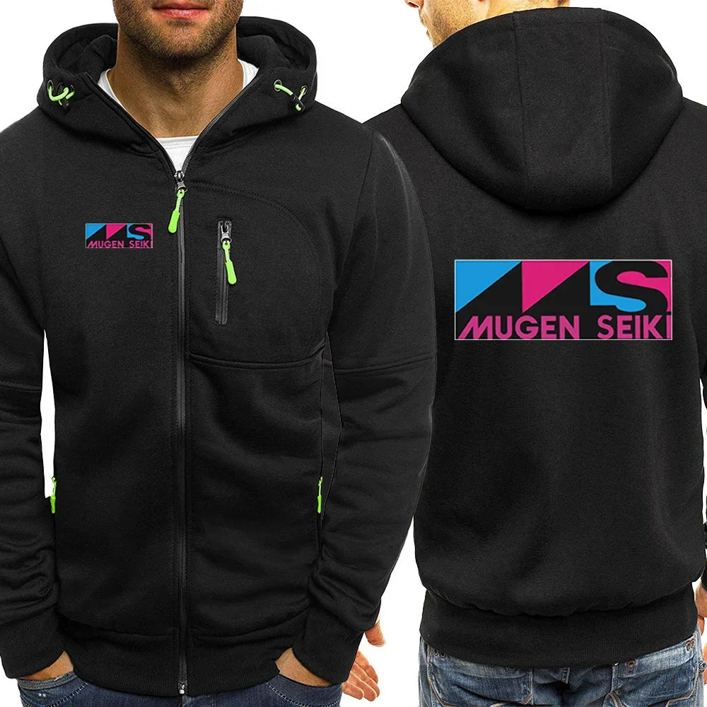 Mugen Seiki 2024 Men New Printing Spring and Autumn Comfortable Casual Hot Sale Three-color Zipper Hooded Versatile Coat Tops