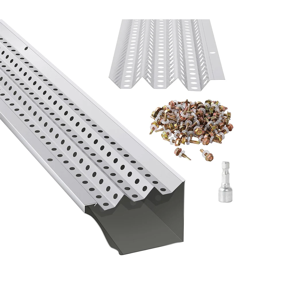 Gutter Guard, Leaf Guards for Gutters 0.275'' Hole Diameter & 0.02'' Thick Fits Any Roof or Gutter Type