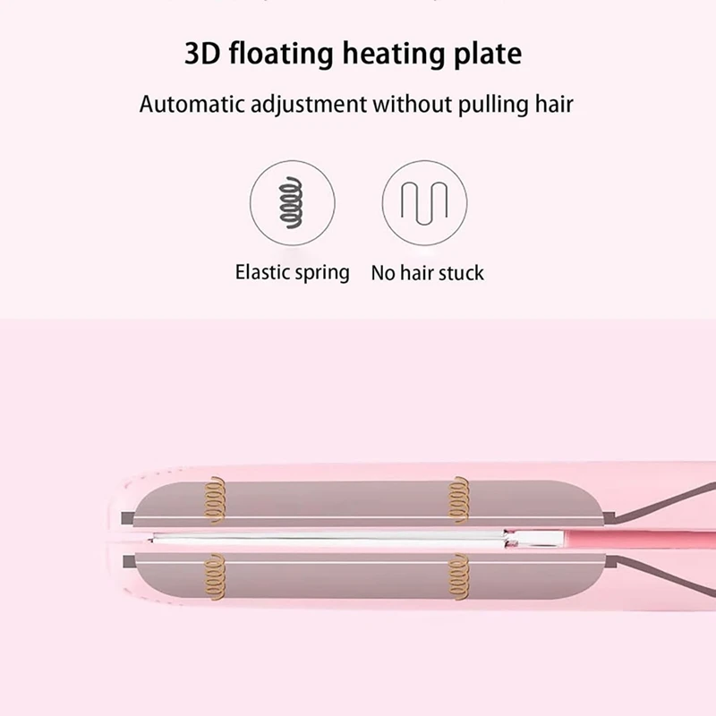 2-In-1 Hair Straightener & Curler Mini Hair Curler Design For Short Hair Mini Dual Purpose Curling Iron US Plug