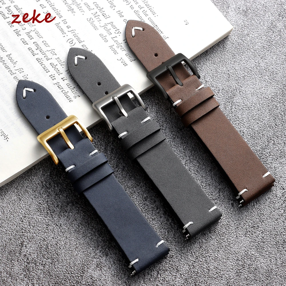 Mattes Leder-Uhrenarmband, Schnellverschluss-Uhrenarmband, 18 mm, 20 mm, 22 mm, wasserdichtes PU-Leder-Armband, Herren- und Damen-Universalbänder