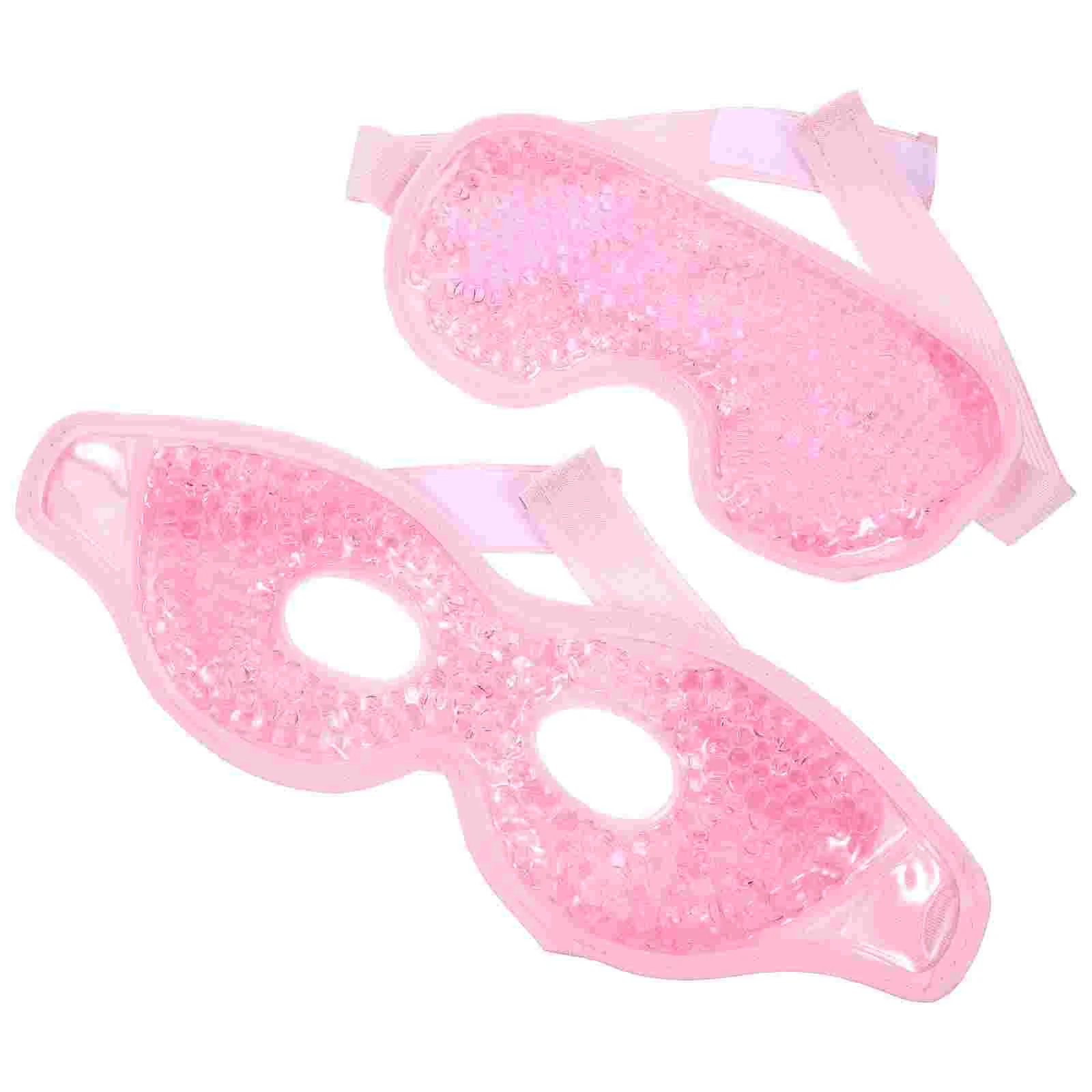 2 Pcs Portable Eye Packs Pink Set Gel Cold Compress Cover for Cooling