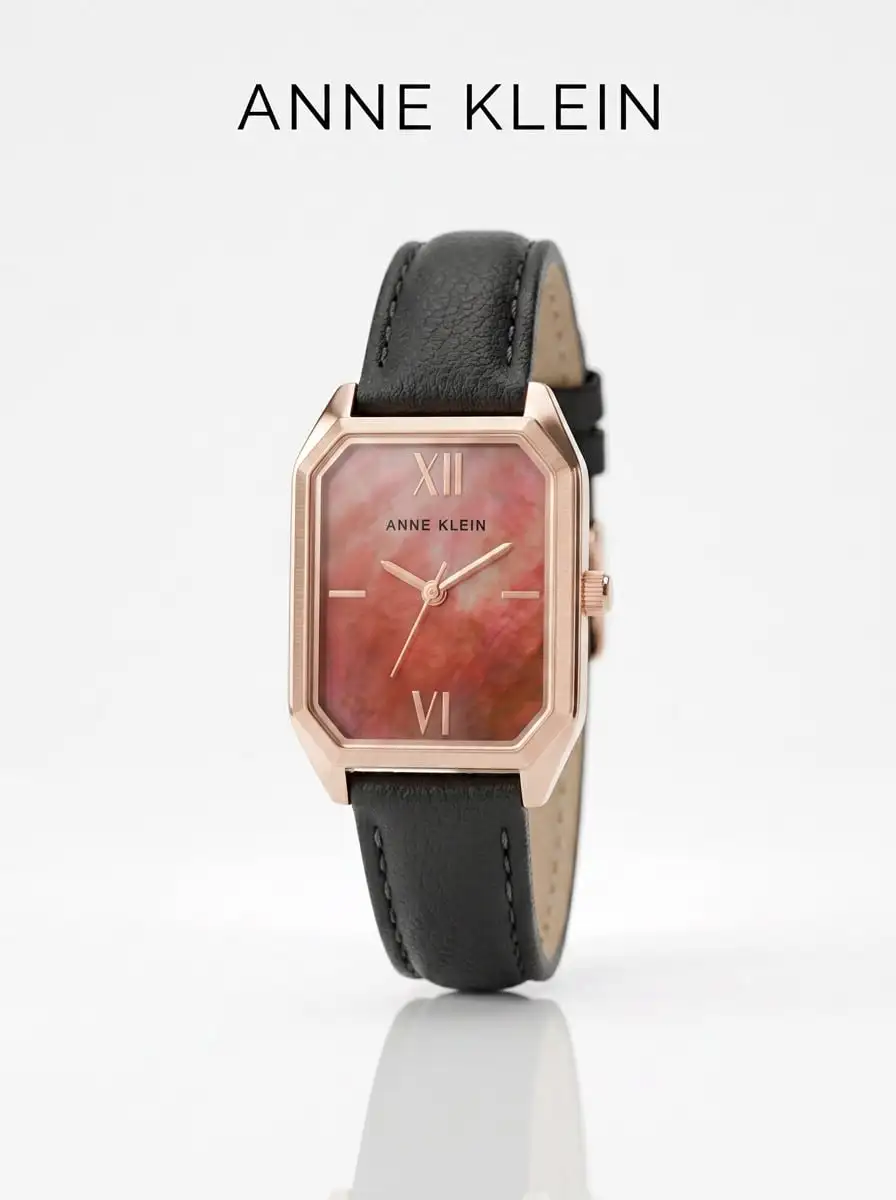 Anne Klein Gold Tone Women's Watch Burgundy Analog Dial Elegant Waterproof 3874BYBK Quartz Movement Japanese Quartz Jewelry