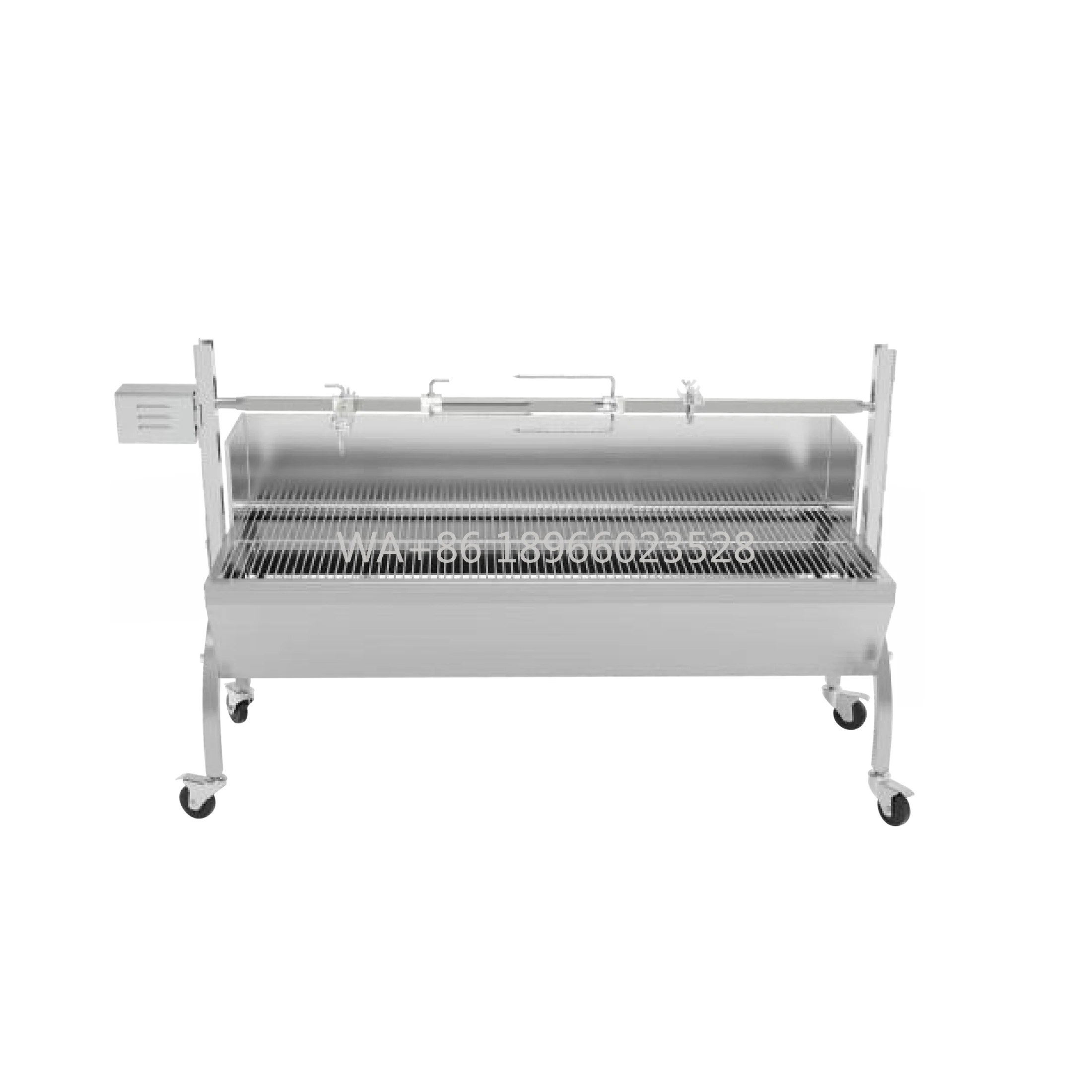 

Stainless Steel Roast Whole Pig Factory Sale 1.5M BBQ Oven Spit Roaster Outdoor Motorised Charcoal Grill