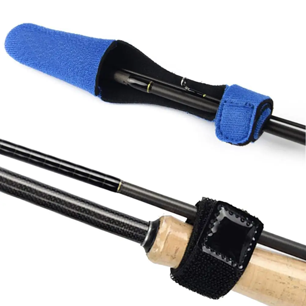 

2 шт. защитных чехлов для удочек, ремни-фиксаторы для удочек (синие)