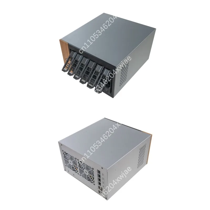 N5105 6-Bay NAS Barebone System, 2.5G LAN Fanless Mini Desktop PC, Home Server Storage Host with Hot-Swap SATA view 3