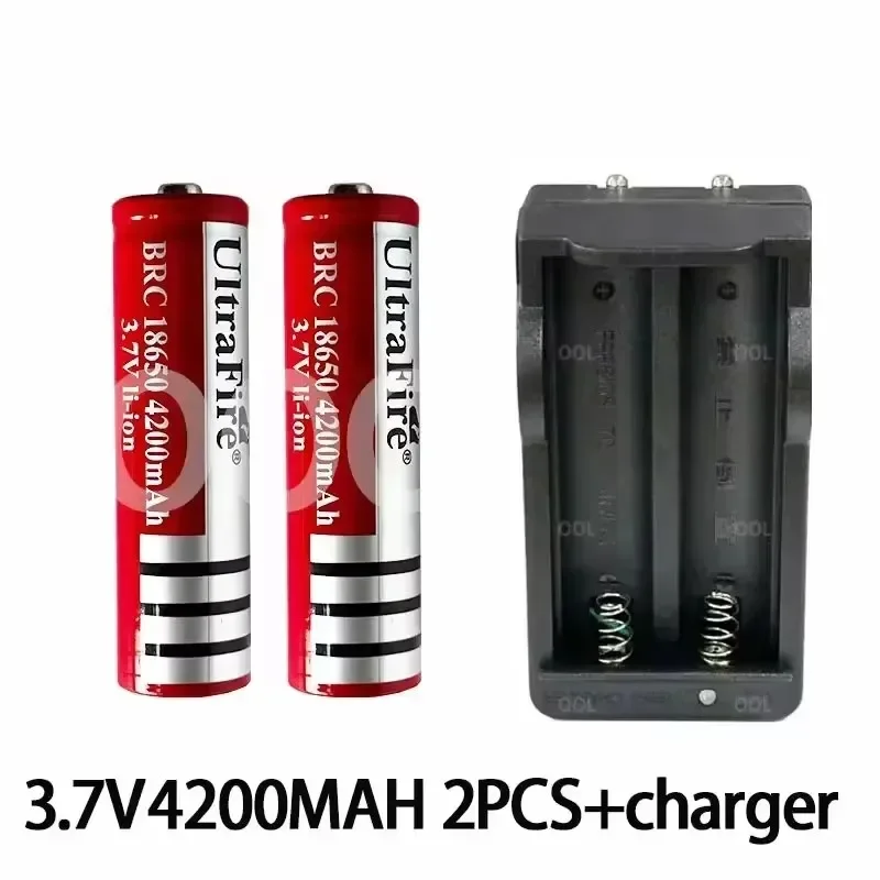 2024 New  100% Original 18650 Battery 4200mAh 3.7V 18650 Lithium-ion Battery Remote Screwdriver Rechargeable Battery+charger