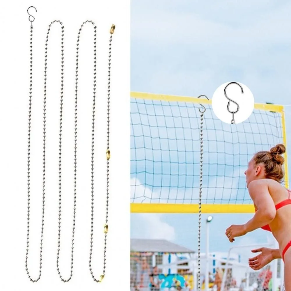 2Pcs Copper Volleyball Net Height Measuring Chains Durability Nets Equipment Measure Tool Golden Silver Referee Equipment