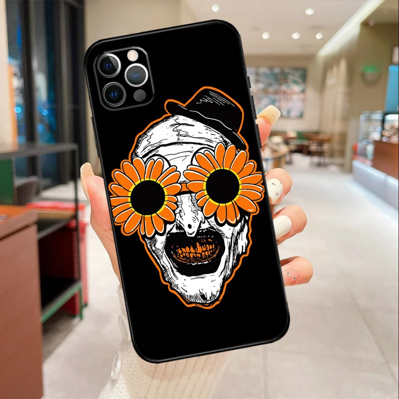 Horror Movie Terrifier Phone Case For iPhone 16 15 14 13 12 11 Pro Max Mini X XS XR 6 Plus Back Cover