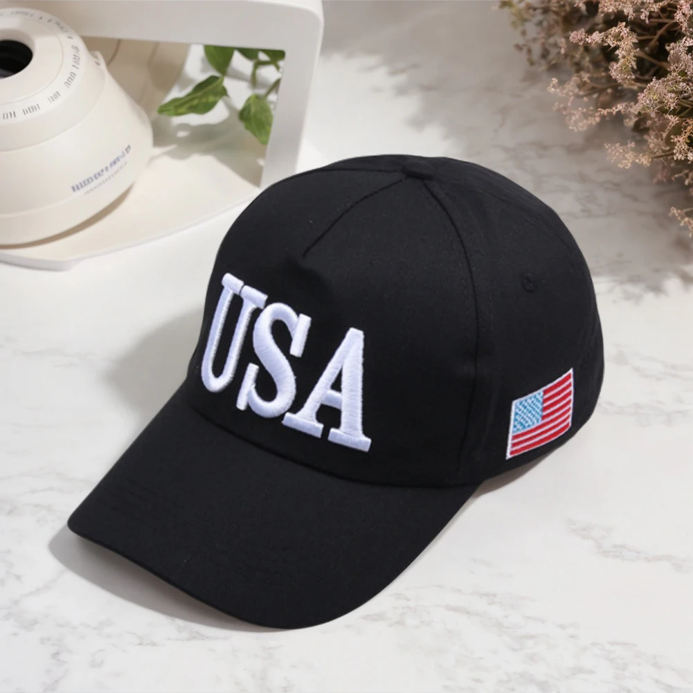 Trump 2024 USA Hat Fashion Baseball Cap Adjustable President Election Cap Breathable Trump Hat for Outdoor Sports