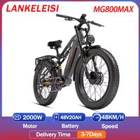 LANKELEISI MG800 MAX Electric Bike 2000W Motor 48V20AH Lithium Battery Mountain Electric Bicycle 26Inch Fat Tire Adult E-bike