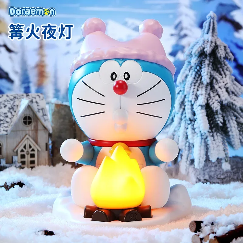 Miniso collaboration anime Doraemon peripheral creative ornaments, small night lights, bonfires, traffic circles, treasure items