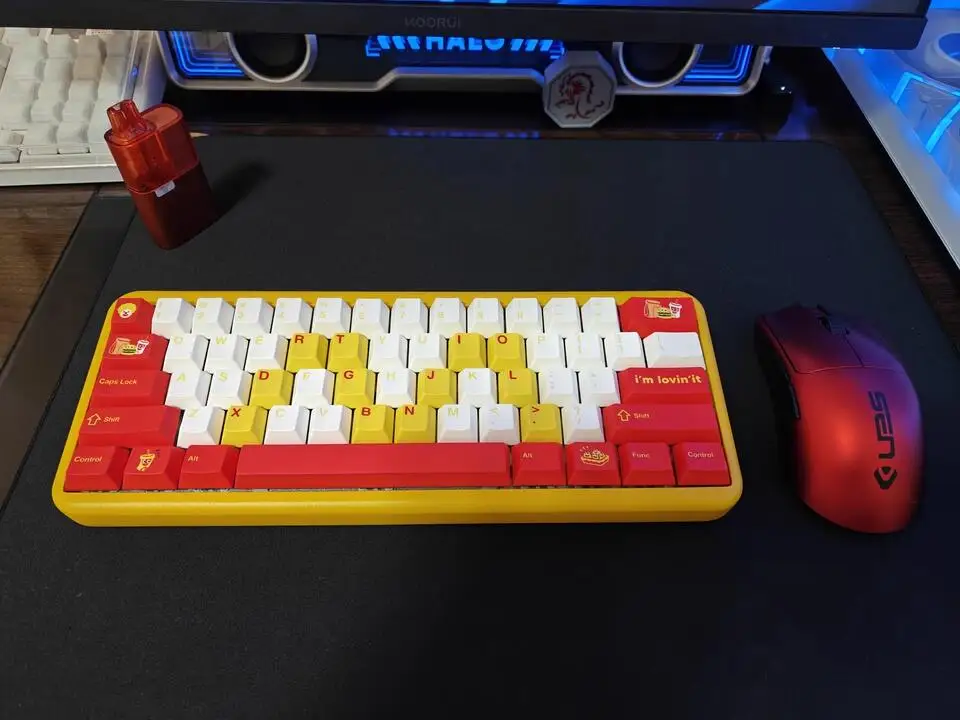 GH60 Keyboard Case 60% Mechanical Keyboard Shell DIY Custom CNC Aluminum AULA/hm66 Case for wooting Gaming Keyboards PC Gamer