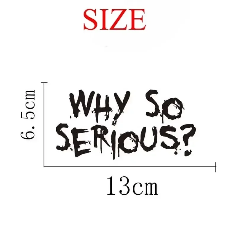 1PC Funny Why So Serious Letters Motorcycle Stickers Waterproof DIY Motorbike Helmet Fuel Tank Scooter Body Decor Vinyl Decals