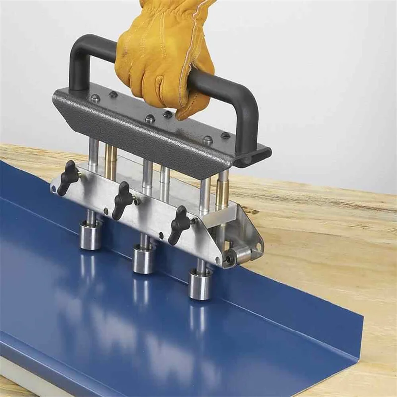 Roofing Metal Bending Tool Secure Clamping High Efficiency 0‑90 Degree Angle 3 Station Roller Bender for Factory Garage