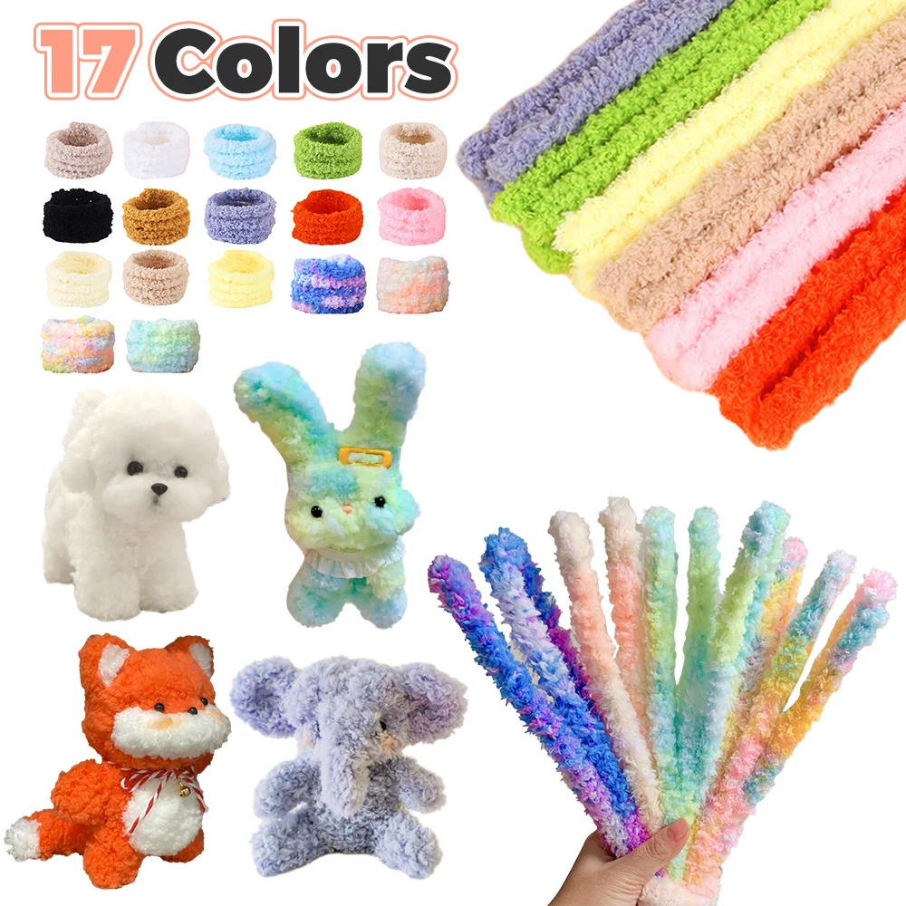 

100cm Glitter Chenille Stems Pipe Cleaners Plush Tinsel Stems Wired Sticks Kids Educational DIY Craft Supplies Toys Craft