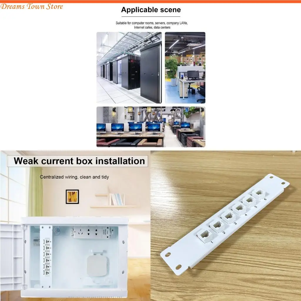 

HX6A 6 PORT CAT6 RJ45 через патч патч с соединителем для W/ BACK BARLMOUNT или RACKMO