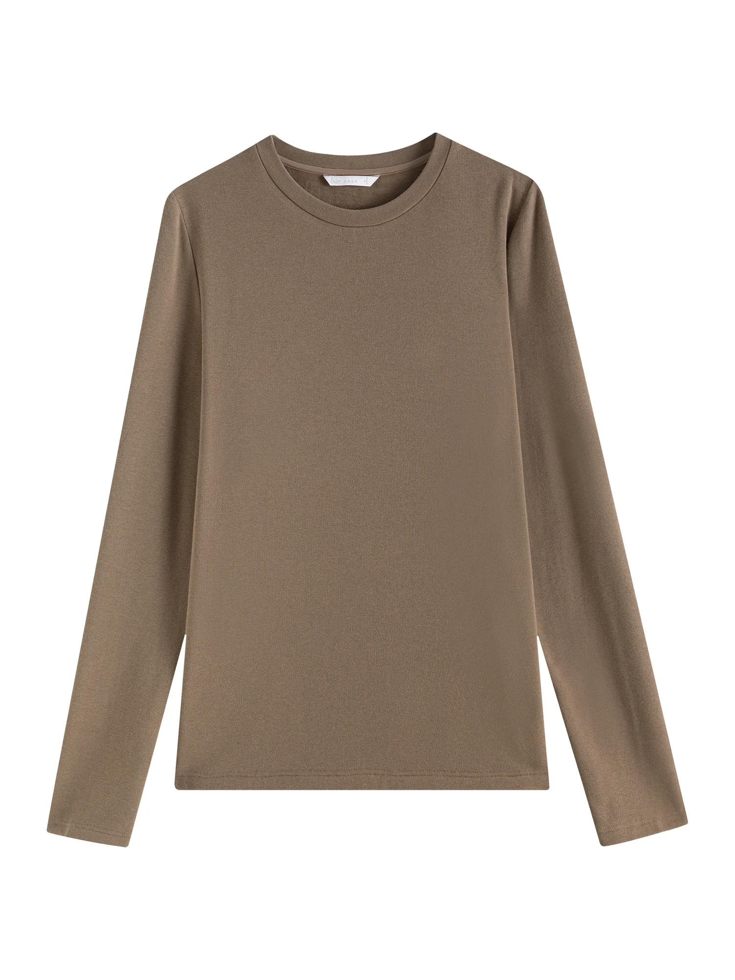 FSLE【4 Colors】Women Pullover Sweater Brown Casual Round Neck Straight Long Sleeve Tops Black Commuter Pullovers 24FS14718