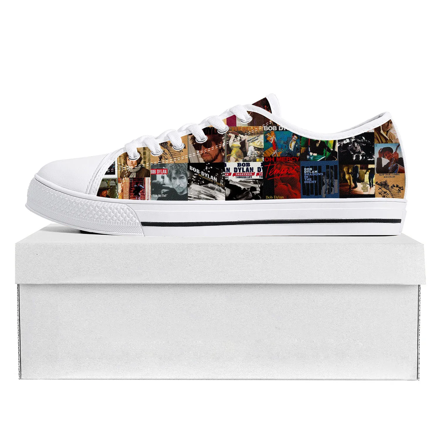 Bob Dylan Rock Singer Songwriter Art Low Top High Quality Sneakers Mens Womens Teenager Canvas Sneaker Couple Shoes Custom Shoe