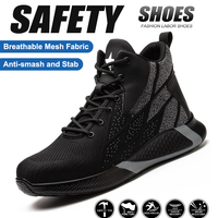 High top Safety Shoes for Men Women  Steel Toe Work Boots Men  Indestructible Construction Working Boots Protective Boots