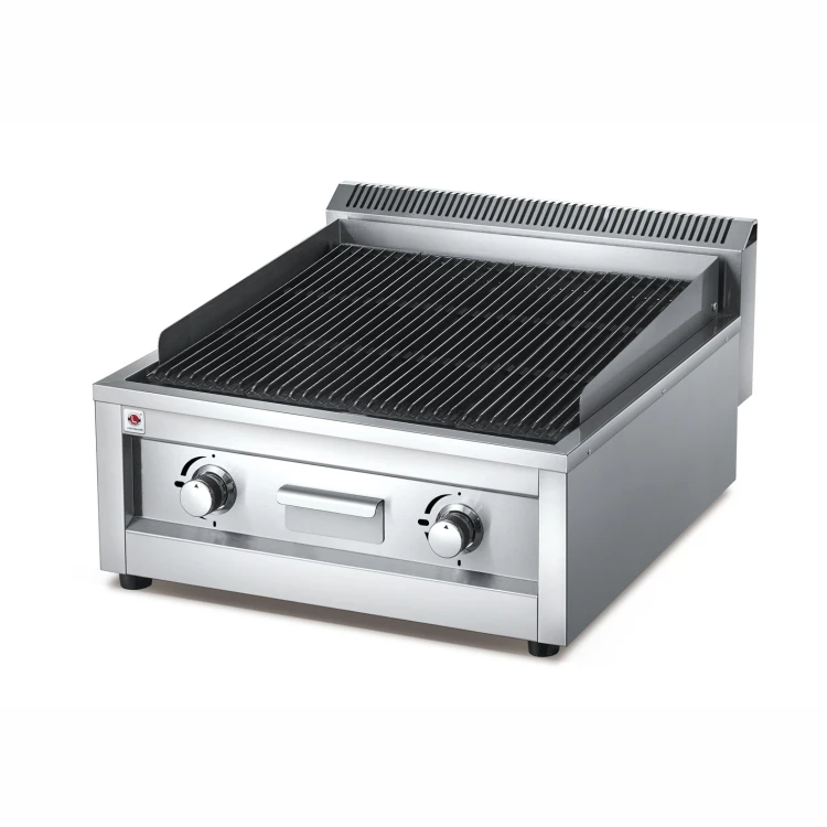 Hotel Restaurant Equipment Charbroiler Counter Top Bbq Grill Stainless Steel G as Lava Rock Grill Charbroiler