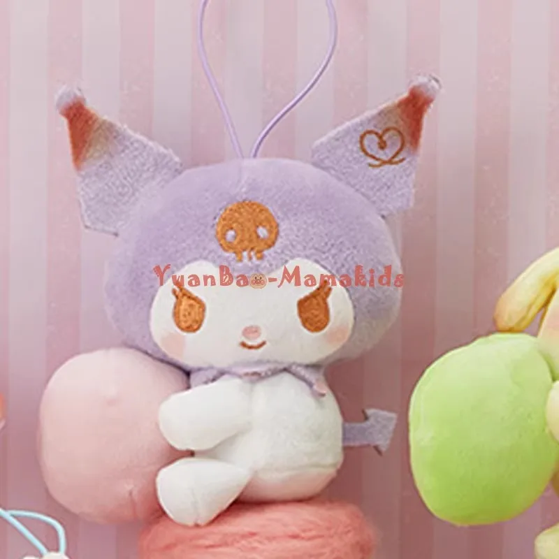 Muñeco de peluche de algodón de caramelo Sanrio Original japonés para niños, Melody Kuromi Cinnamoroll, Pompón, Purin, Pochacco, Anime, juguetes colgantes