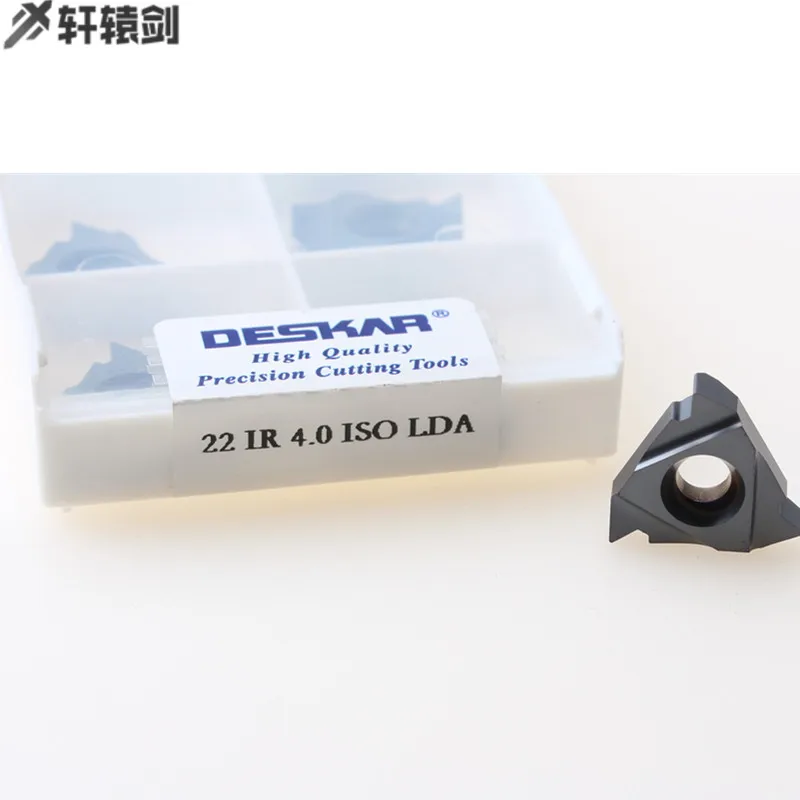 CNC Thread Turning Tool, Carbide Insert, Slotting Torno, 22ER IR 3.5 4 4.5 5 5.5 6 ISO LDA LDC, 10Pcs