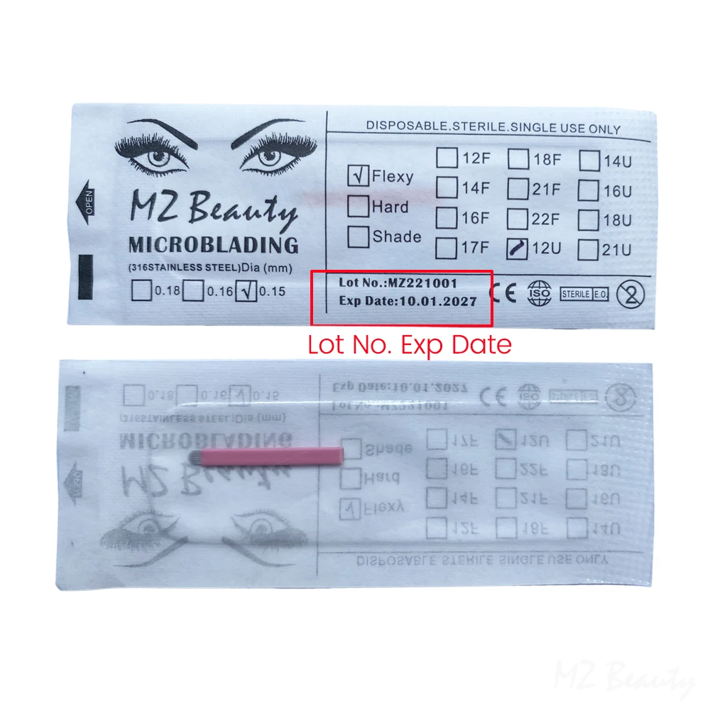 Microblading Blades Permanent Makeup Supplies Needle Tattoo Micropigmentation Accessories Semi-permanent 0.15MM 12U Thin Line