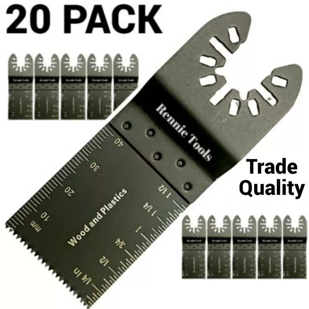 20Pcs Universal Oscillating Saw Blade 34mm Multi Tool Blades Wood Metal Cutter