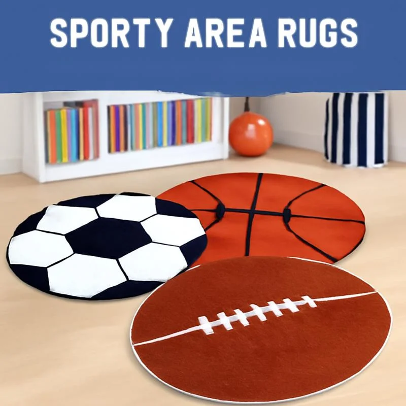 Basketball Themed Area Rug – Soft And Comfortable Floor Mat For Bedroom, Office, And More