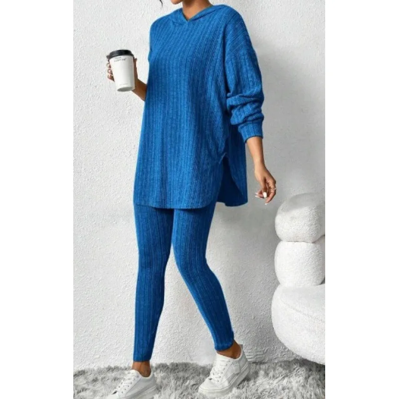 Damen Winter Pyjama Set mit Kapuze, Schlafanzug für Frauen, Bidol Nachtwäsche für Damen – Detail 8