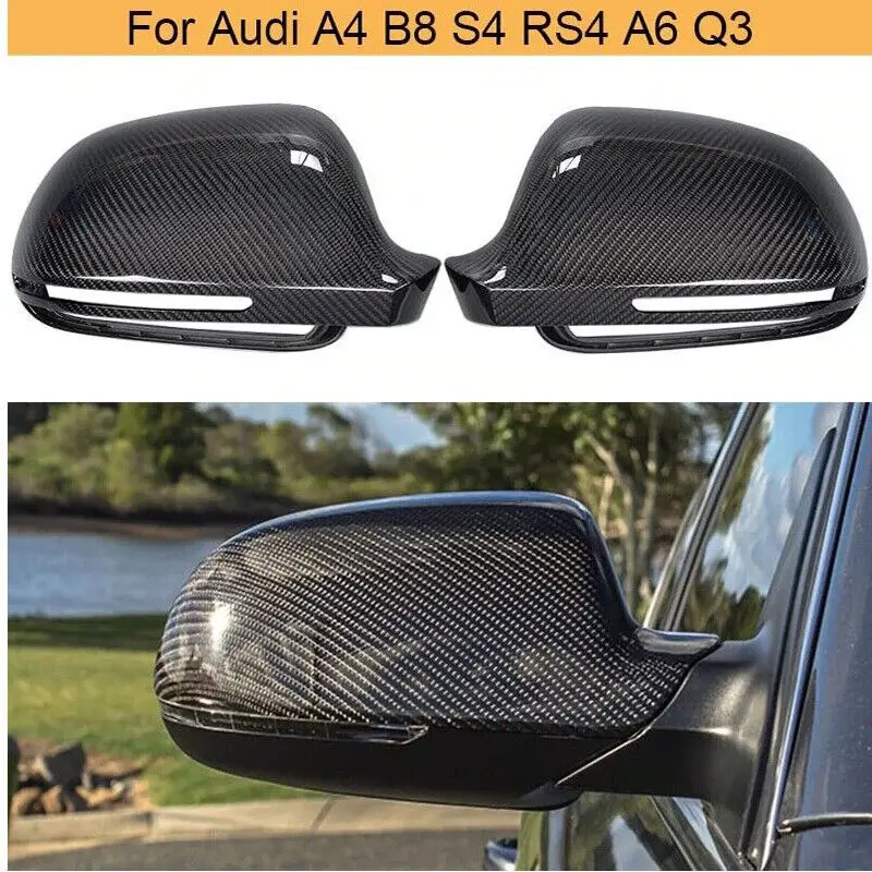 

Carbon Fibre Car Carbon Fiber Add-on Mirror Cover Cap For Audi A4 S4 A5 S5 B8 8T A3/S3 8P 09-12 Side Rear View Mirror Cap Cover