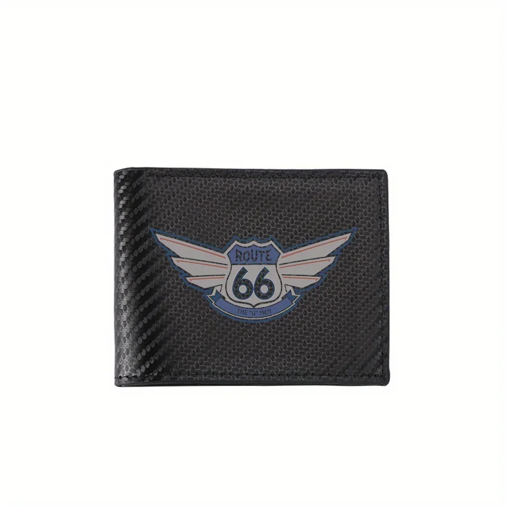 

Символ значных крыльев Route 66, мужские кошельки, простые деловые, современные, стильные, с принтом, подарки для отца, парня, Рождества L
