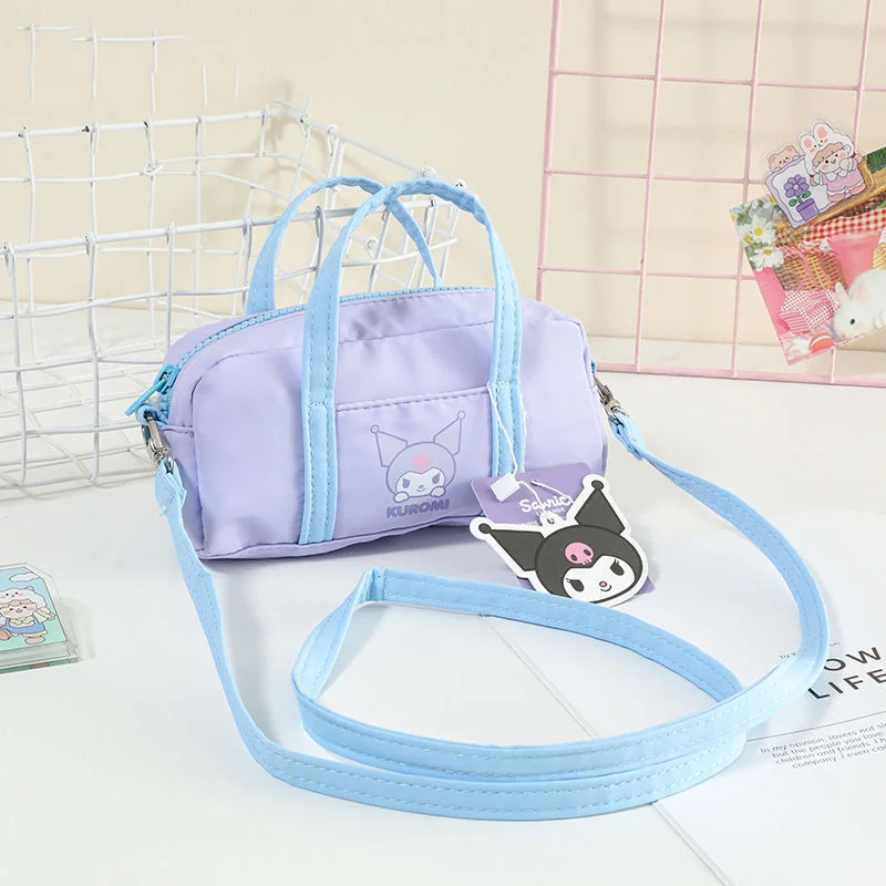 Sanrio Genuine Hello Kitty Crossbody Bag Cute Cartoon Kuromi Pochacco Girl Heart Simple Casual Zipper Handbag Toys for Girl Gift